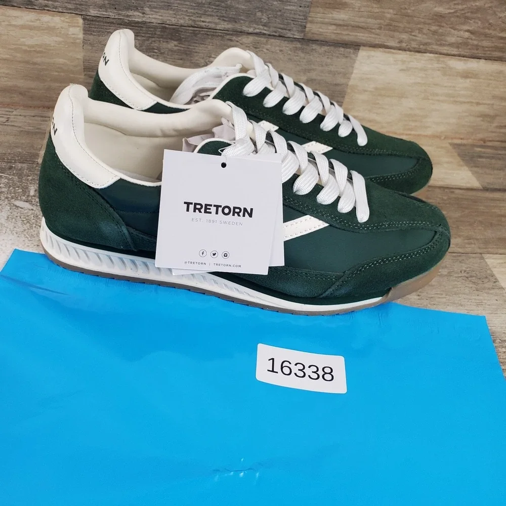 Tretorn Rawlins Womens Shoes Sz 8 M Green Round Toe Lace Up Fashion Sneakers